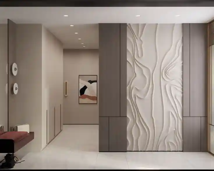تصميم جميع أنواع الجداريات الخشبية 3D